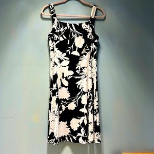 Chaps black and white dress